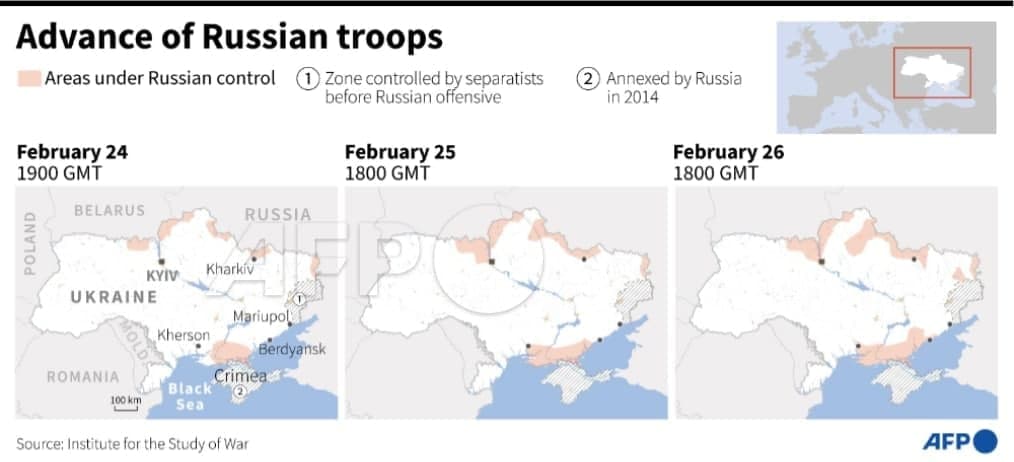 روس‌ها چقدر در اوکراین پیش‌روی کرده‌اند؟