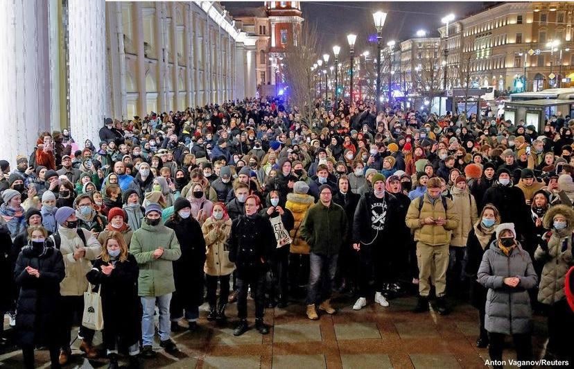 تظاهرات ضد جنگ - سنت پترزبورگ ، روسیه