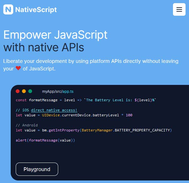 برنامه NativeScript