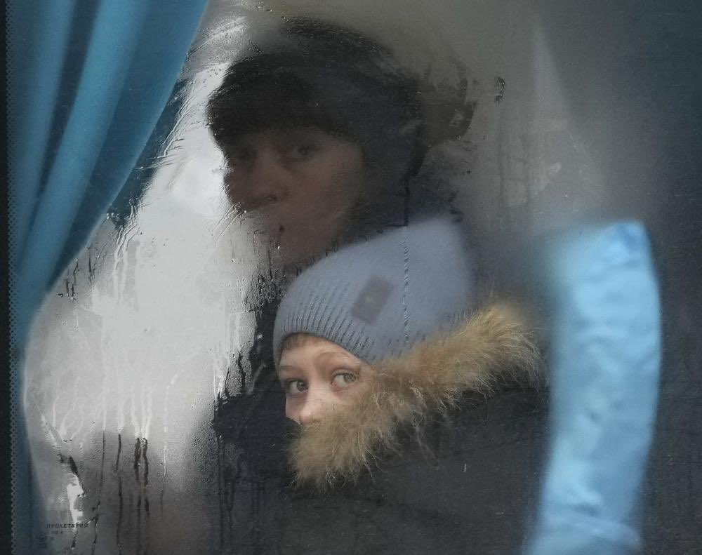 عکس آسوشیتدپرس از فرار مردم اوکراین